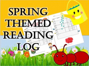 Preview of Spring Themed Reading Log that Reinforces Literary Elements