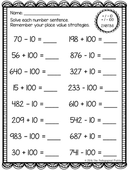 Spring Themed Second Grade Math Packet by The Pedagogical ...