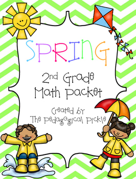 Preview of Spring Themed Second Grade Math Packet