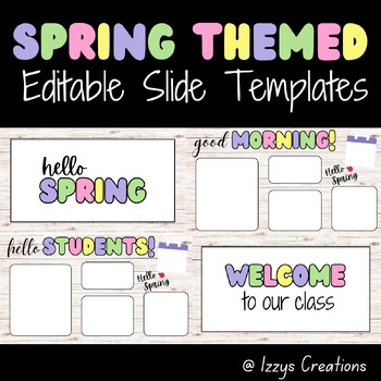 Preview of Spring Themed Slides | Editable | Daily Slides