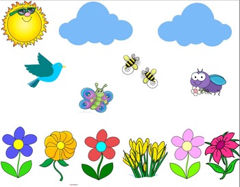 Preview of Spring Themed Smartboard Review Game Template