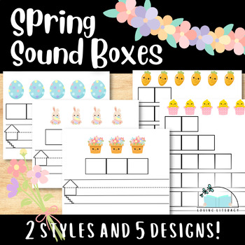 Preview of Spring Themed Sound Boxes - Phonemic Awareness - Spelling Boxes