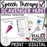 Speech Therapy Scavenger Hunt Spring Teletherapy Activity 