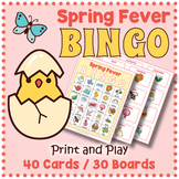 Spring Themed Vocabulary BINGO & Memory Matching Card Game