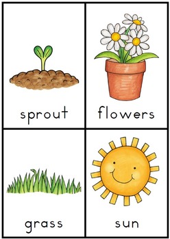 Spring Themed Vocabulary Cards with Record Sheets by Clever Classroom