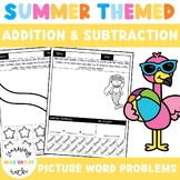 Summer Themed Word Problems Addition and Subtraction to 10 & 20