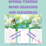 Spring-Themed Word Searches & Scrambles Puzzles Middle & H