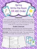 Spring Themed Write-the-Room and ABC Order Center