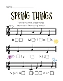 Spring Things 2 Treble Clef