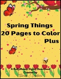 Spring Things, 20 Coloring Pages PLUS/Spring Season/Spring