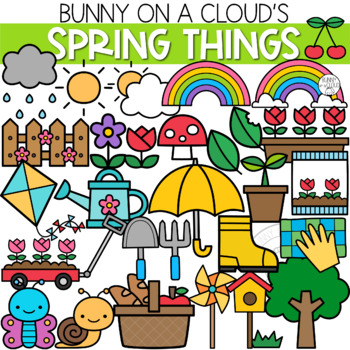Preview of Spring Things Clipart by Bunny On A Cloud