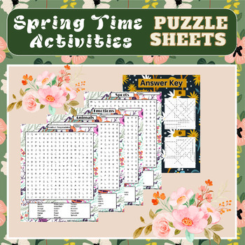 Preview of Spring Time Activities || Word Search Puzzle with Different Categories