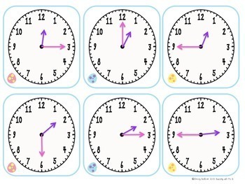 telling time to fifteen minute increments center and activities tpt