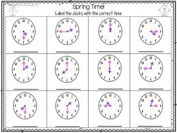 Telling Time to Fifteen Minute Increments Center and Activities | TpT