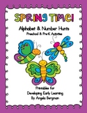 Spring Time - Alphabet and Number Hunt Pack