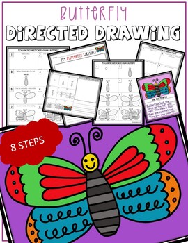 Preview of Spring Time BUTTERFLY Directed Drawing & Writing Prompts