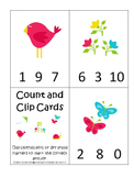 Spring Time Count and Clip preschool educational activity.