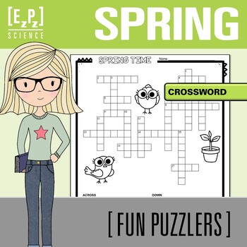 Preview of Spring Time Crossword Puzzle Activity | Holiday Word Puzzle for Early Finishers