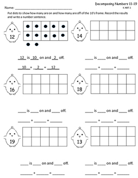 spring time decomposing numbers 11 19 k nbt 1 by z girls tpt