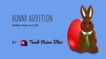 Preview of Spring Time Easter Bunny Addition for Distance Learning (Google Classroom)