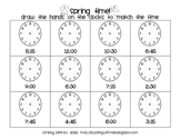 Spring Time Freebie: Telling Time to fifteen minutes