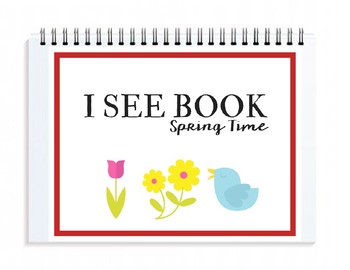 Preview of Spring Time  I See Sentence Strip ASL Sign Language Addition {Pre-K/Elementary}