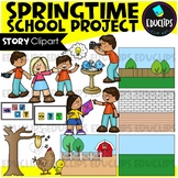 Spring Time School Project - Short Story Clip Art Set {Edu