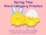 Spring Time Word Category Practice