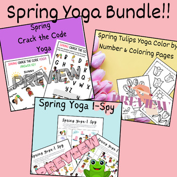 Preview of Spring Time Yoga Movement Bundle! OT, PT, PE, brain breaks, self regulation
