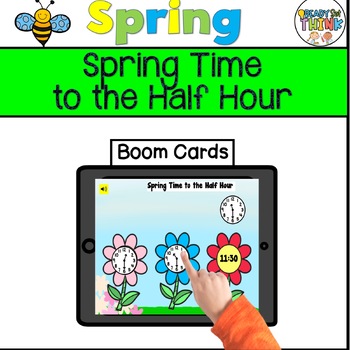 Preview of Spring Time to the Half Hour Audio - Boom Cards
