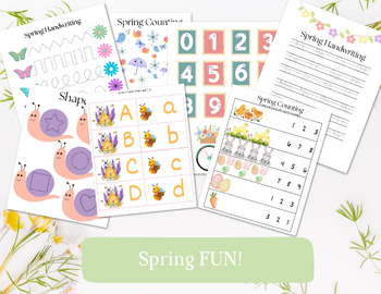Preview of Spring Toddler Busy Book | Spring Toddler Printables | Bee Printables