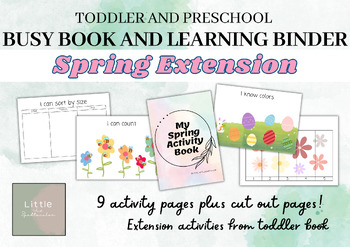 Preview of Spring Toddler and Preschool Activity Book, Busy Book, Morning Menu. Easter.