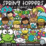Spring Toppers Clipart {spring page toppers}