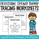Spring Trace and Color Printable Worksheets