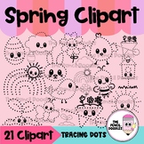 Spring Tracing Dots and Push Pin Clipart - Clip Art de Pri