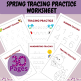 Spring Tracing Practice, Tracing Lines,Tracing Worksheets,