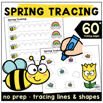 spring tracing lines worksheets for preschool and toddler fine motor activities