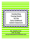 Spring Tracing sheets-Early Childhood Autism Classroom