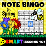 Spring Treble Clef Bingo Game: Spring Music Games: Note Na