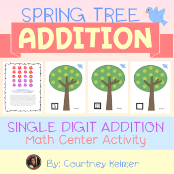 Preview of Spring Tree Addition Math Center Activity