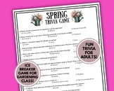 Spring Trivia Game | Gardening Trivia Game | Spring Icebre