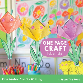 Preview of Spring Tulip One Page Craft and Writing Papers