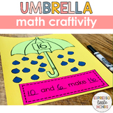 Spring Umbrella Math Craft for Kindergarten - Decomposing,