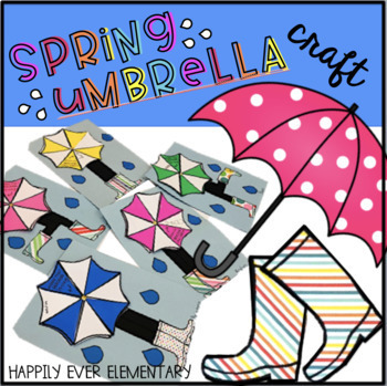 Preview of Spring Umbrella With Rain Boots Craft