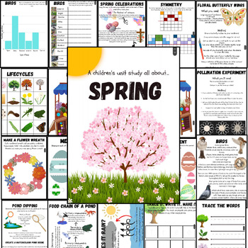 Preview of Spring seasonal BUNDLE - Lifecycles, anatomy, pollination, crafts + activities