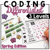 Spring Unplugged Coding Worksheets Differentiated Coding U