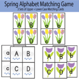 Spring Upper Case and Lower Case Letter Matching Activity 