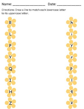 Preview of Spring Uppercase and Lowercase Matching