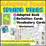 Spring Verbs Adapted Book, Cards and Worksheets Special Education