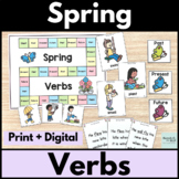 Spring Verbs Grammar Unit Activities with Past Present & F